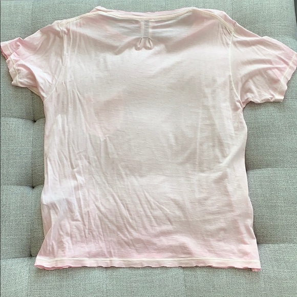 Saint Laurent YSL Distressed Pocket Tee - Rose - Picture 6 of 11